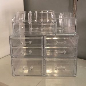 Stackable clear acrylic organizers